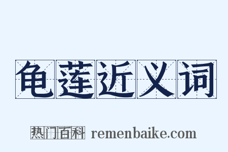 龟莲近义词是什么意思的图片